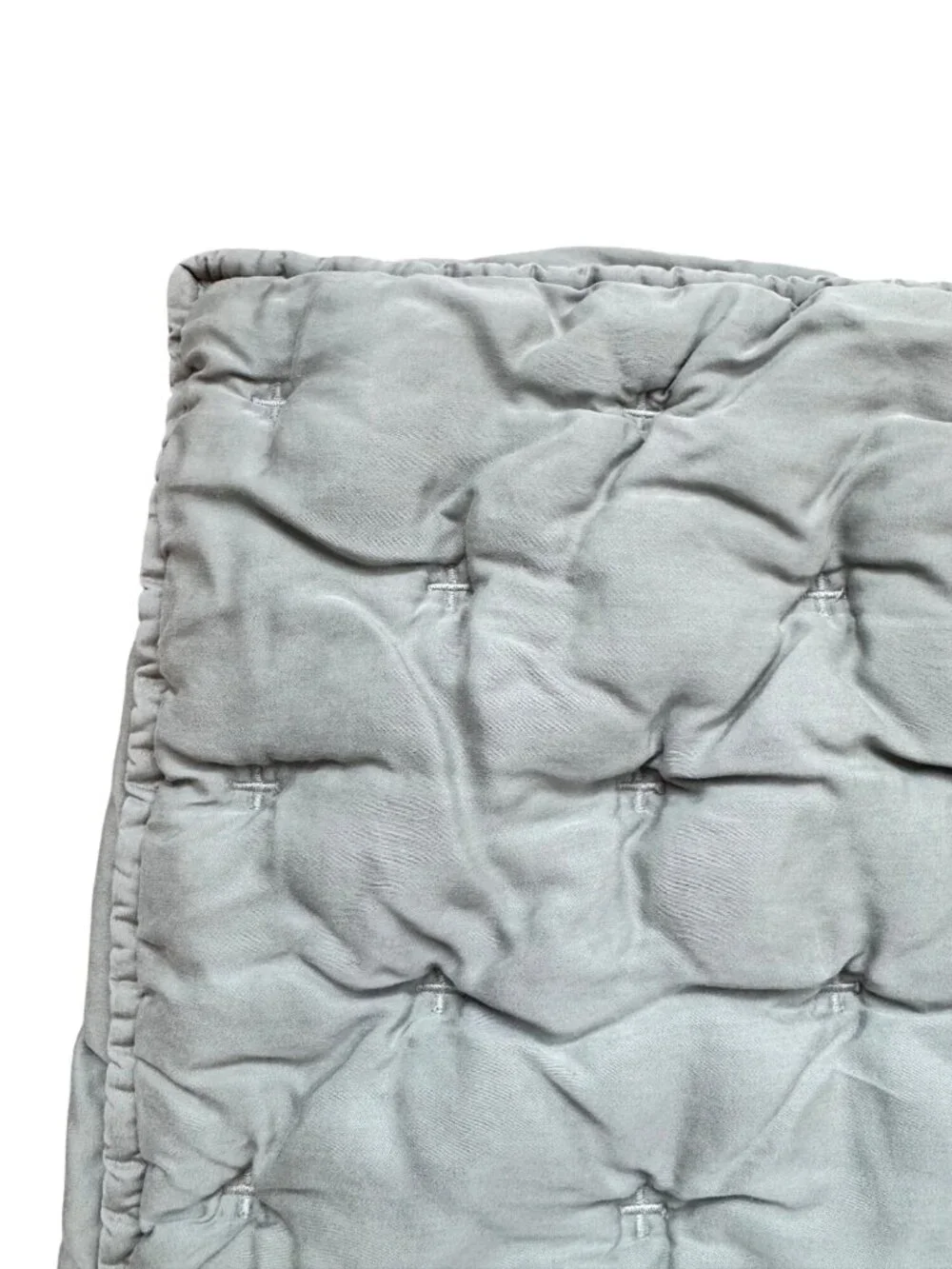 Pottery Barn King-Size Gray Green Quilted Pillow Sham 36 x 20 inch